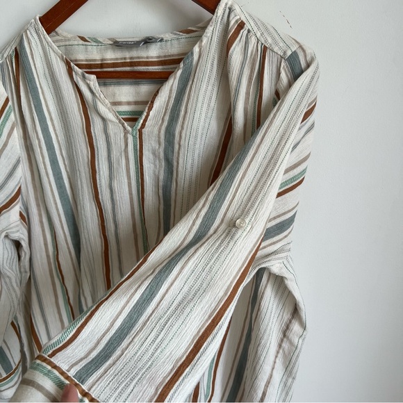 FRANSA Fanadja Blouse Cotton 3/4 Sleeves V Neck Size XL - Picture 8 of 15